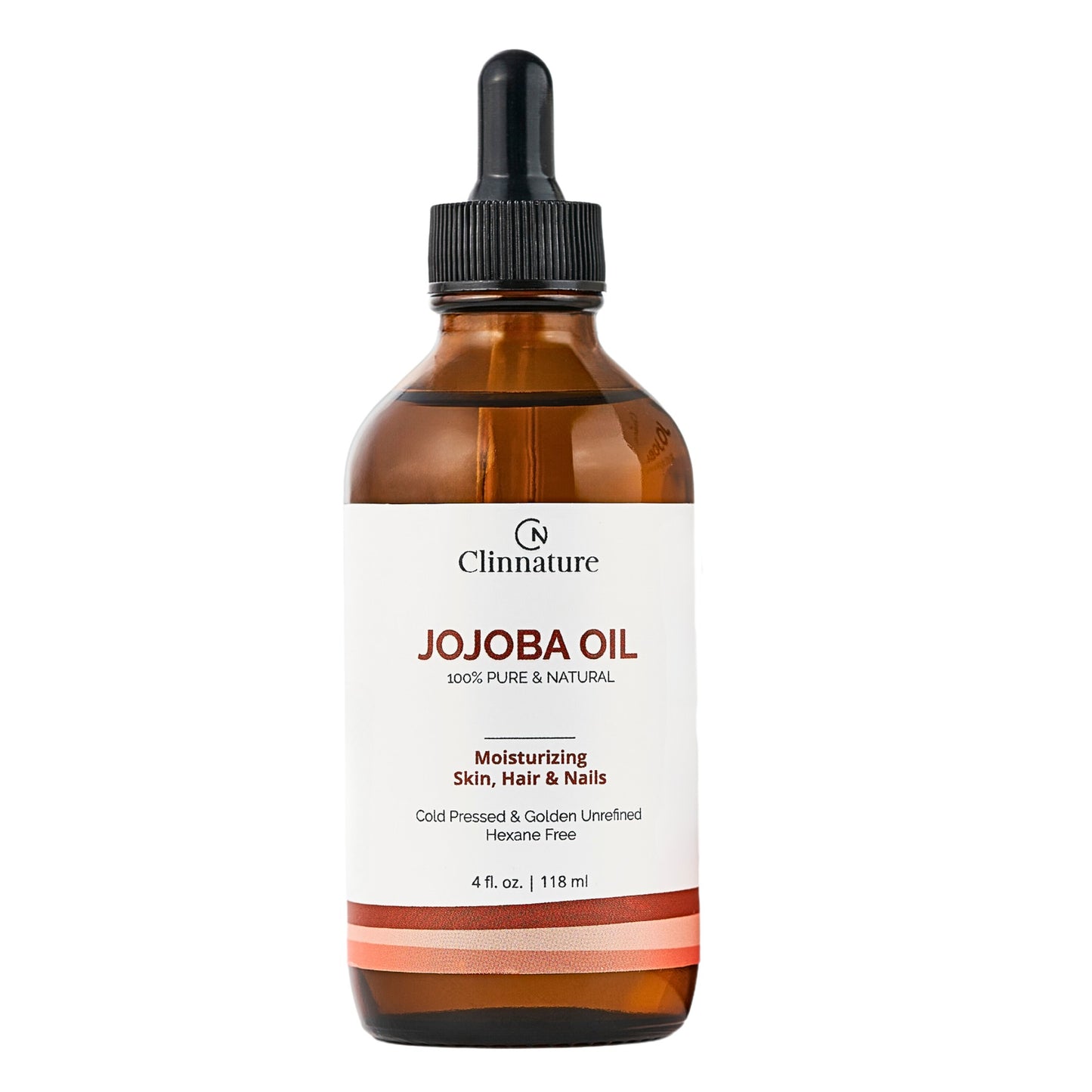Jojoba Golden Oil 100% Pure & Natural | Cold Pressed, Hexane-Free | Deep Moisturizing for Skin, Hair & Nails | Ideal for Dermaplaning & Anti-Aging Care | Glass Bottle with Dropper – 4 fl oz